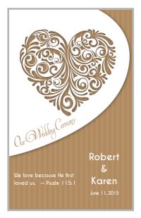Wedding Program Cover Template 6B - Version 3